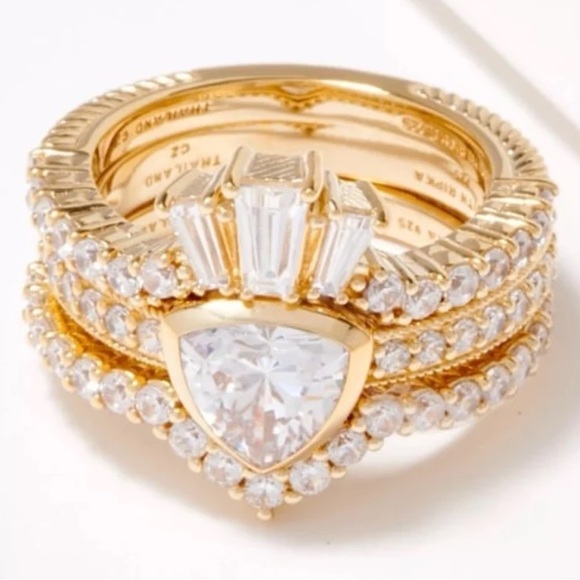 Ripka Stack Rings Judith Ripka | Jewelry | Nwot Judith Ripka 4k Gold Clad Diamonique ...